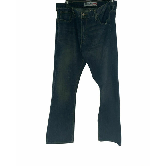 Levis Denizen Jeans Men Sz 38X32 Straight Leg Dark Wash Relaxed Fit Blue Denim - Picture 1 of 9